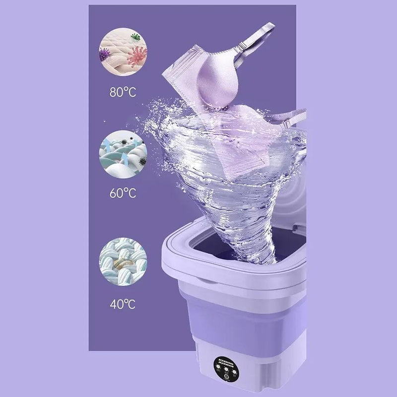 Portable Mini Washing Machine - 1 Pc Foldable & Convenient